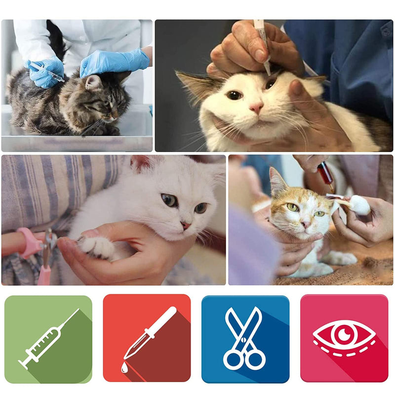 Cat Bathing Bag Cat Shower Net Bag, Breathable, Multifunctional, Adjustable, Bite and Scratch Resistant, with Cat Comb and Fur Brush for Bathing/Nail Trimming/Ear Cleaning - PawsPlanet Australia