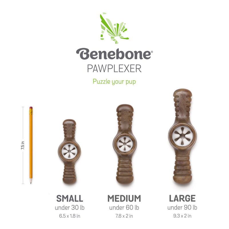 [Australia] - Benebone Real Bacon Durable Interactive Pawplexer Dog Chew Toy for Aggressive Chewers, Made in USA Medium 
