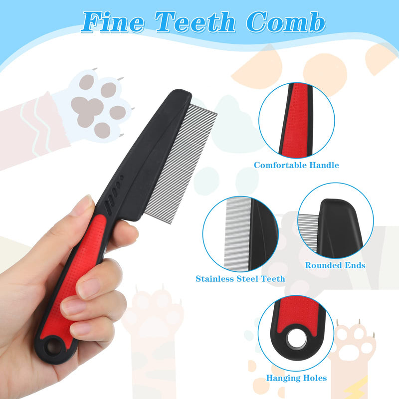 Thursday April Pack of 5 Tear Stain Remover Comb Double Sided Dog Eye Comb Brush Dog Flea Combs Pet Grooming Comb Multi-Purpose Tool for Cats Dogs Grooming Comb - PawsPlanet Australia