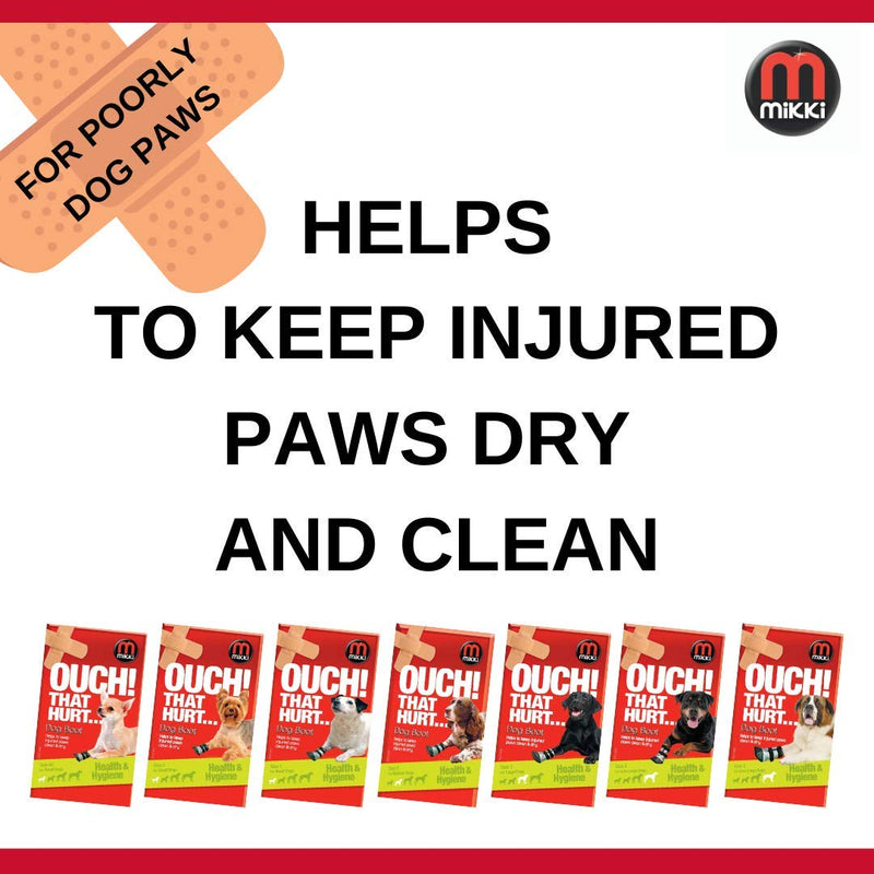 Mikki Dog, Puppy Hygiene Protective Dog Boot - Helps Keep Injured Paws Dry and Clean - Size 2 - PawsPlanet Australia