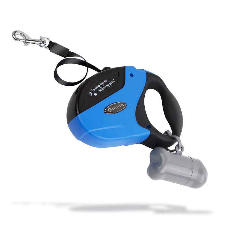 Beastron Heavy Duty Retractable Dog Leash Blue - PawsPlanet Australia