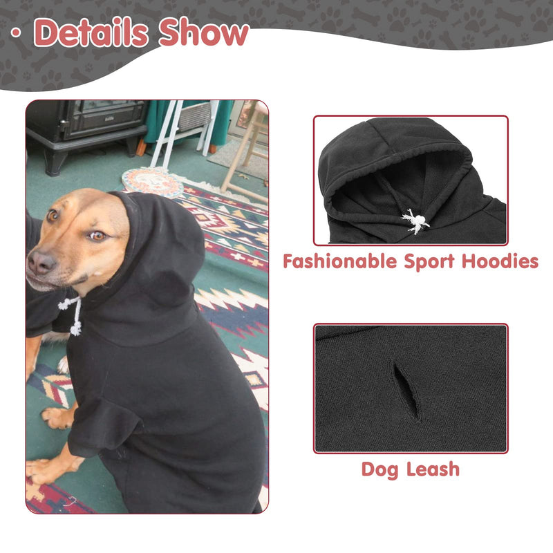 BINGPET Blank Basic Polyester Pet Dog Sweatshirt Hoodie X-Small (Pack of 1) Black - PawsPlanet Australia