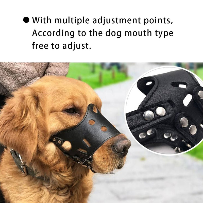 PETCUTE Dog Muzzle Anti-Bite dog mouth guard soft leather dog muzzle allow drinking anti bark muzzle L Brown - PawsPlanet Australia