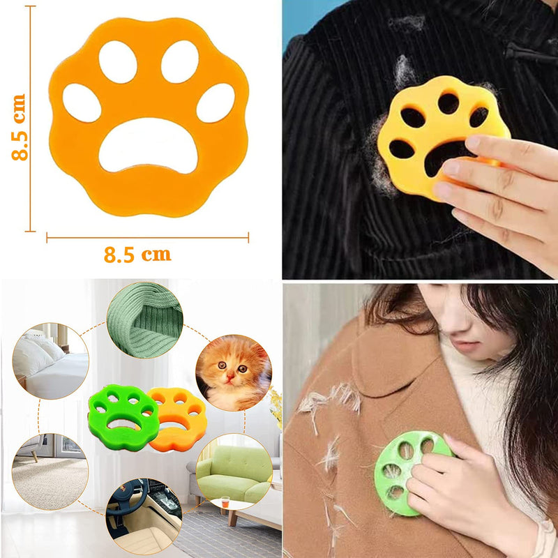 GutView pet hair remover, cat brush, pet brush, dog brush, fluffy pawz, with 2 pet hair removers for clothes, sofa, 4 pieces hair remover for pet hair remover washing machine (pink) pink - PawsPlanet Australia