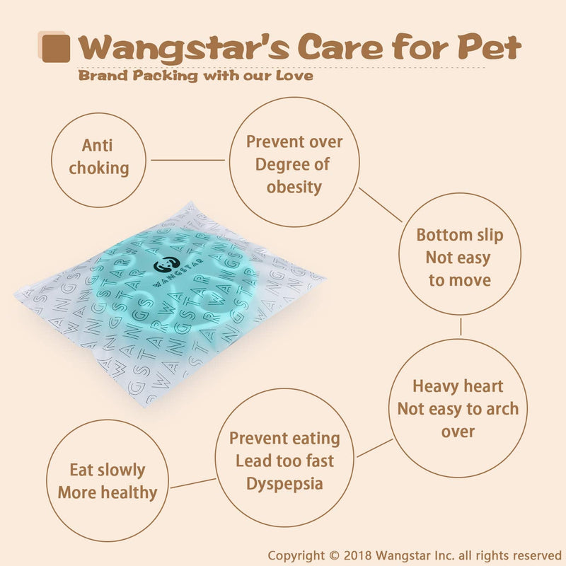 wangstar Slow Pet Bowl Slow Feeder for Dog Cats, Bloat Stop Puzzle Bowl Fun Maze Feeder Slow Feeding Anti-Skid Design M: 8''x1.9'' Blue - PawsPlanet Australia