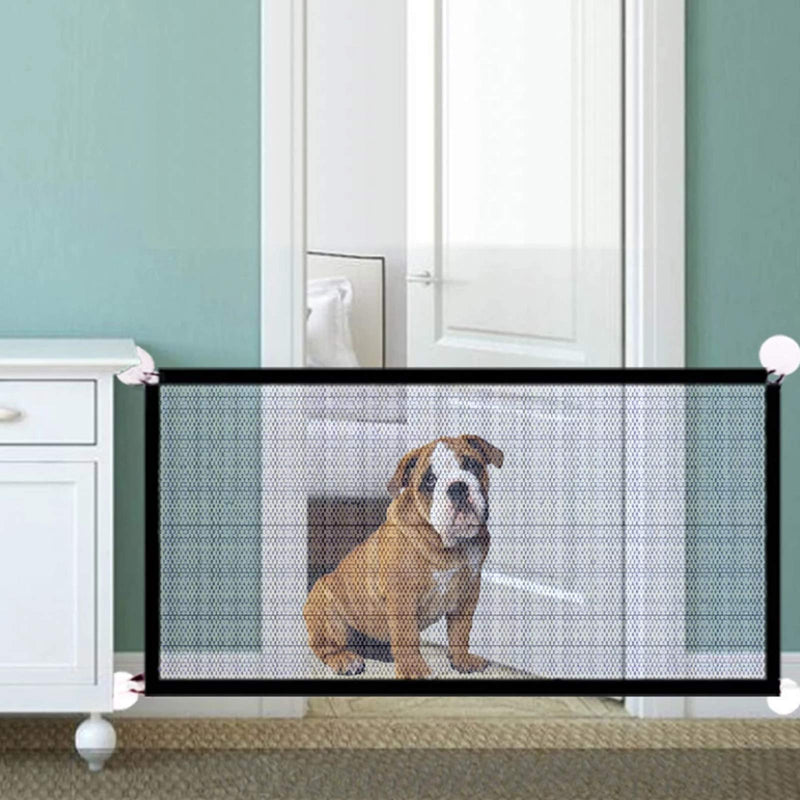 Magic Gate for Dogs 110x72cm Retractable Dog Gates Indoor Portable Folding Mesh Retractable Gate for Babies Pet Safety Enclosure with Install Accessories and Instruction Safety Stair Gate for Children - PawsPlanet Australia