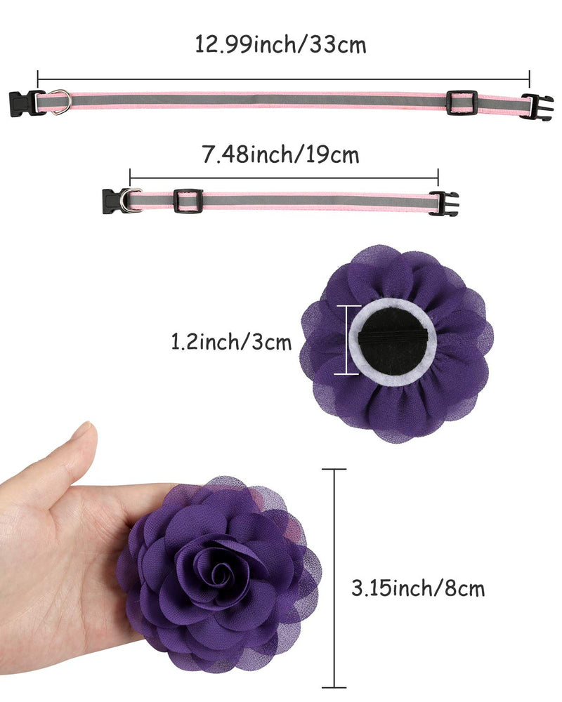 Woiworco 21 Pieces Cat Collar Flowers with an Adjustable Collar for Pet Cat and Dog Removable Pet Collar Accessory - PawsPlanet Australia