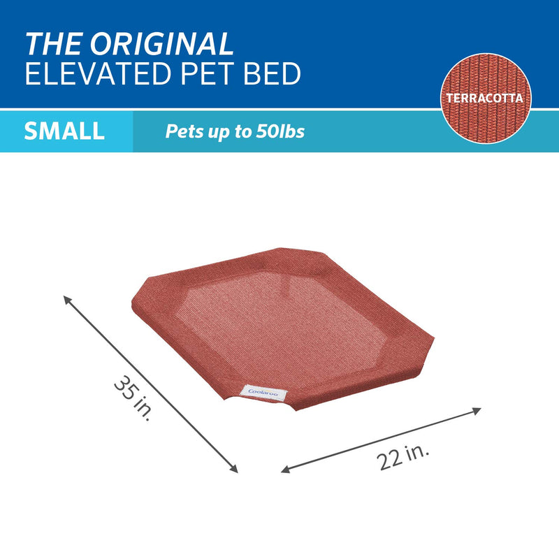 Coolaroo Replacement Cover, The Original Elevated Pet Bed by Coolaroo, Small, Terracotta - PawsPlanet Australia