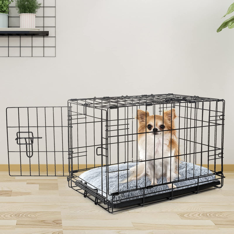 KITTYWOO Dog Crate Beds, Dog Bed for Indoor Large Dogs Machine Washable Calming Dog Mattress Dog Crate Kennel Pads for Small to Large Breeds (Gray, 30'' × 21") M: 20.4'' × 29.9'' × 4.3'' - PawsPlanet Australia