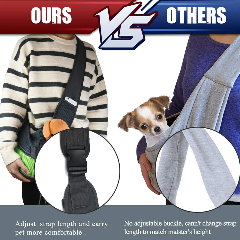 GHIFANT Sling Bag Carrier for Pets Cats Dogs Rabbits Front Pocket Travel Safe Breathable Mesh Washable Pet Carrier with Adjustable Strap - PawsPlanet Australia