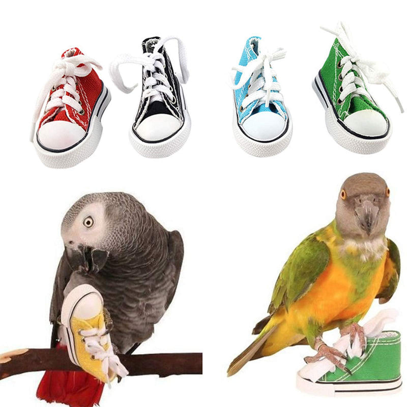 Symphonyw Mini Sneakers Toy for Birds,5 Pcs Mini Sneaker Bird Toy Parrot Craft Cage Craft Toys for Small Dog Cat Pet Cockatiel African Grey Cockatoo - PawsPlanet Australia