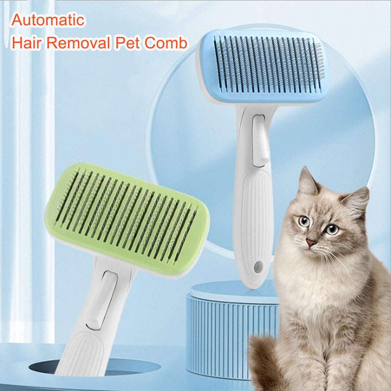 BEANKI Pet Comb Brush, Dogs Brush, Cats Brush, Pet Grooming Brush, Self Cleaning Grooming Brushes, Rabbit Slicker Brush, Daily Use to Clean Loose Fur & Dirt for Dogs & Cats - PawsPlanet Australia