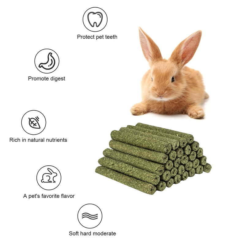 Yeteng 30 Pcs Timothy Hay Sticks, Natural Rabbit Chew Toys for Teeth Molar, Timothy Hay for Guinea Pigs, Bunny, Chinchillas, Hamsters and Other Small Animals Treats - PawsPlanet Australia