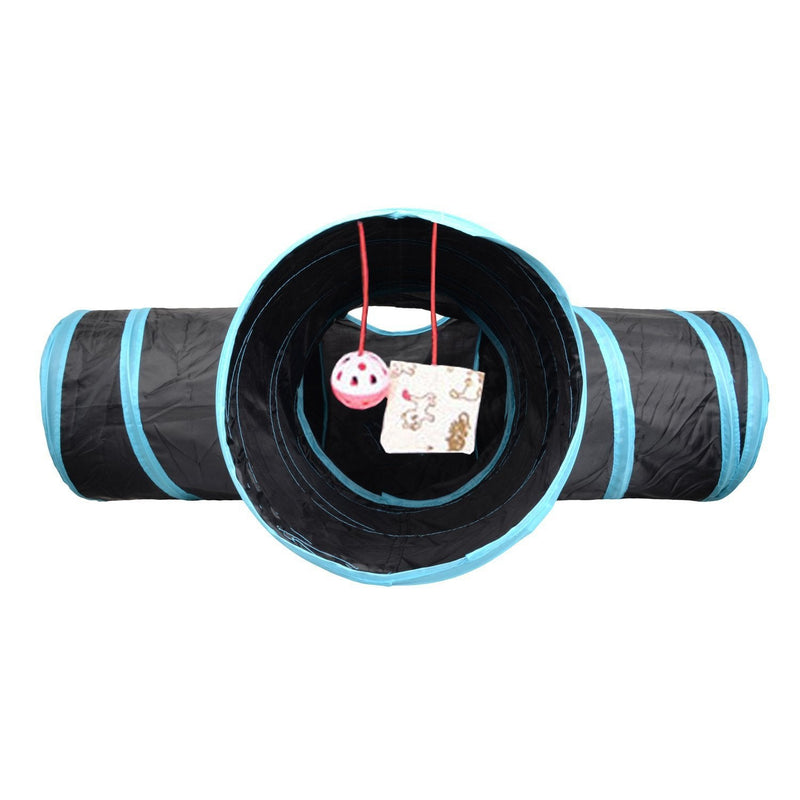 Cat Toys,Cat Tunnel Tube for Indoor Cats,3-5 Way Tunnels Extensible Collapsible Cat Play Tent Interactive Toy Maze Cat House with Bells,Pet Tube Toys for Kitty, Rabbit Small Animal 3 way 40cm - PawsPlanet Australia