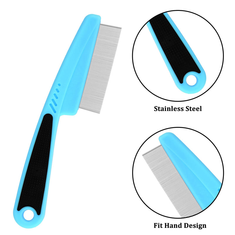 Cobee Dog Flea Lice Comb, Dog Cat Grooming Comb Pet Tear Stain Remover Combs Fine Tooth Care Removal Tool (Pack of 4) - PawsPlanet Australia