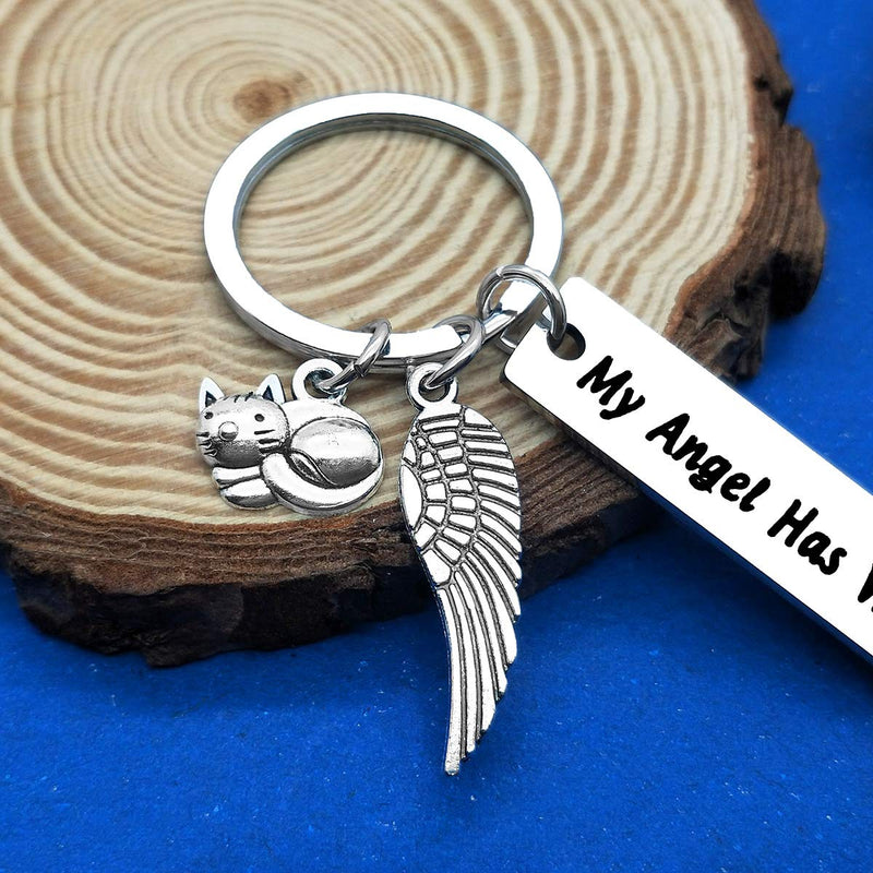 Pet Memorial Gift Loss of Cat Keychain Sympathy Loss of Cat Gift Pet Loss Jewelry Has Whiskers Keyring In Memory of Cat Pet Sympathy Gift for Cat Lover Family Friends Remembrance Gifts - PawsPlanet Australia