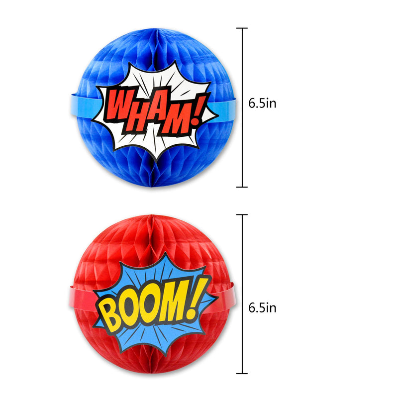 Superhero Decorations Superhero Honeycomb Centerpieces Superhero Hanging Paper Honeycomb Ball Decorations Party Hanging Decorations - PawsPlanet Australia