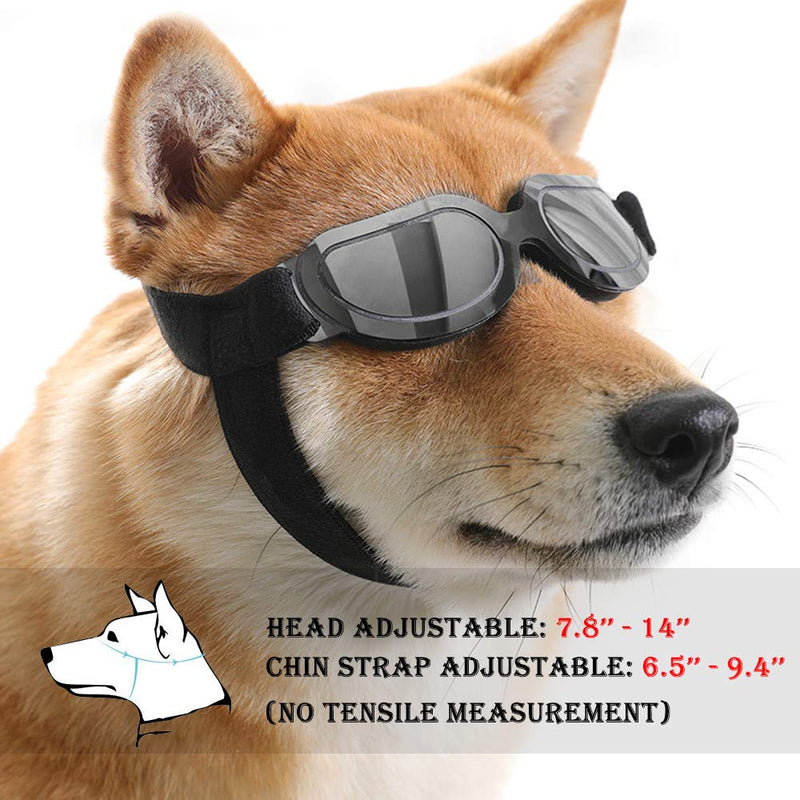 [Australia] - JJunLiM Small Dog Goggles Sunglasses - Small Breeds Dogs BLACK 