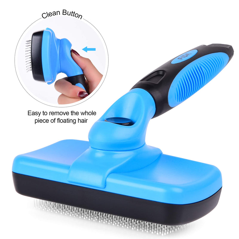 Fida Self Cleaning Slicker Brush, Dog Brush, Cat Brush, for Long, Medium, Short, Thick, Wiry, or Curly Hair, Removes Loose Hair and Dead Fur, Eliminates Tangles, Pet Grooming Brush - PawsPlanet Australia