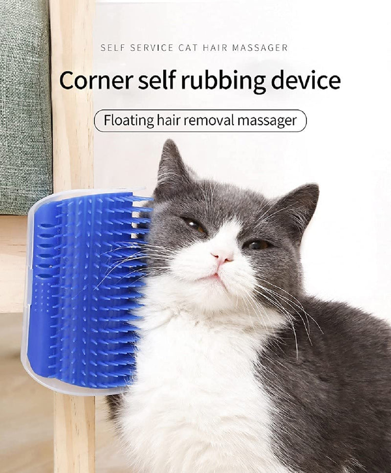 Jwmlvirng Cat Self Groomer,2 Pack Cat Grooming Brush,Wall Corner Massage Comb Grooming Brush, Cat self groomer for indoor cats Interactive Cat Toy - PawsPlanet Australia