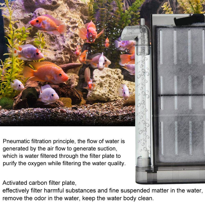 [Australia] - Hffheer Fish Tank Super Pneumatic Filter Water Biological Filter Aquarium Biochemical Activated Carbon Filter Aquarium Oxygen Filtration Equipment Filter 20 