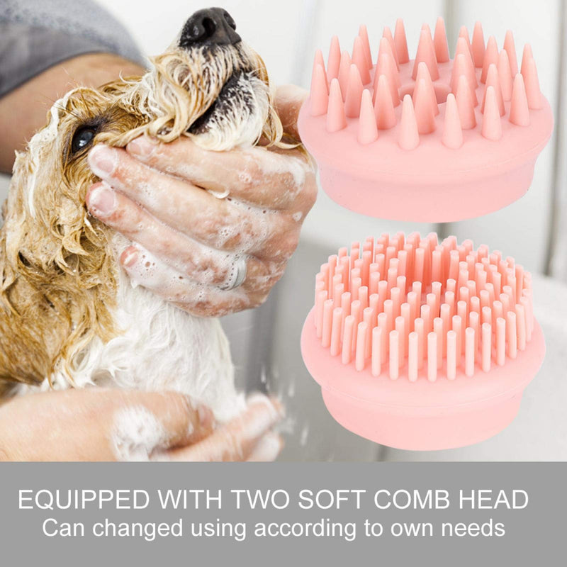 Shampoo Dispenser Massage Brush, Shower Comb Pet Scrubber, for Dogs Cats - PawsPlanet Australia