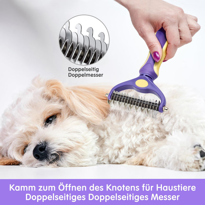 ADRAL claw scissors for cats and dogs, dog hair removal, undercoat brush for dogs, dog comb - fur brush for long hair and short hair, self-cleaning pet brush - PawsPlanet Australia