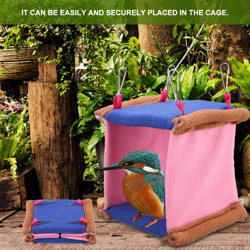 [Australia] - Sheens Bird Hammock, Warm Plush Snuggle Happy Hut Tent Bed Parrot Hanging Nest Swing Toys for Parakeet Cockatiel Conure Lovebird Finch Big 