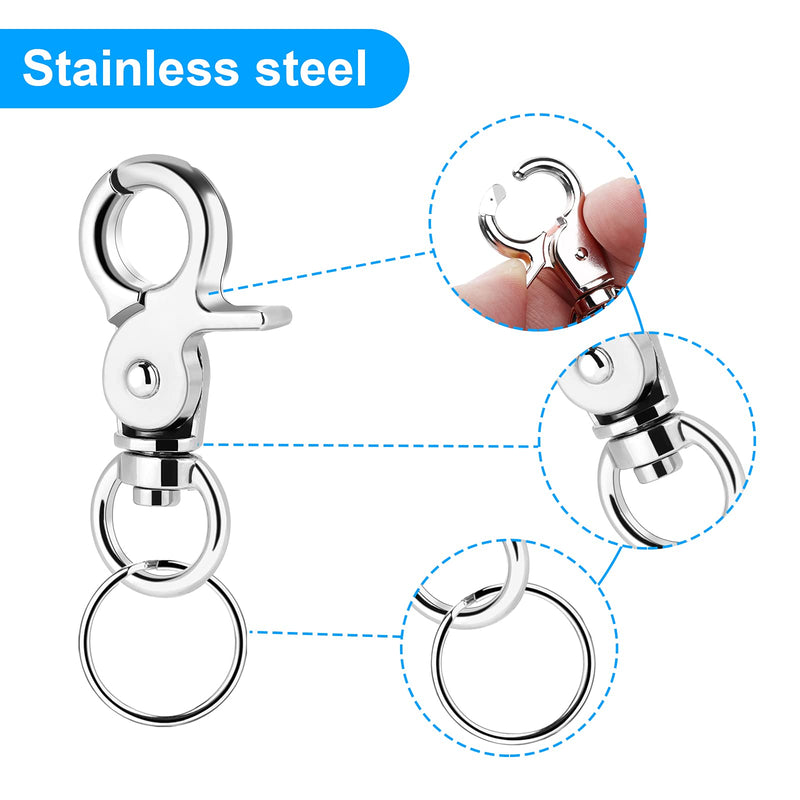 Molain 4 Set Dog Tag Clips with 10 Dog Tag Rings, Durable Dog Tag with Rings for Dogs and Cats, Collar - PawsPlanet Australia