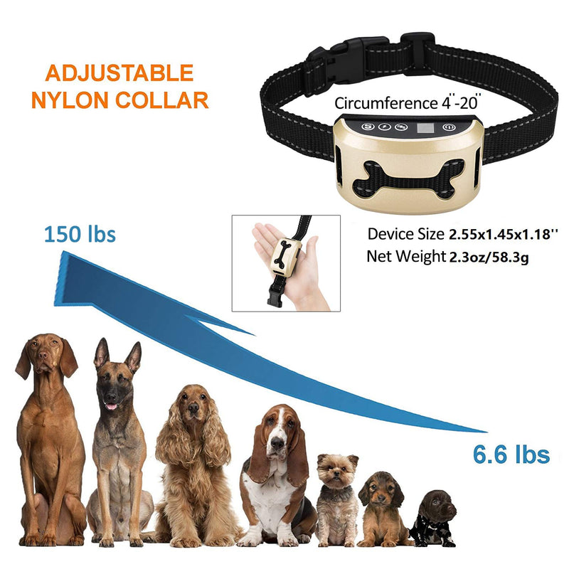 [Australia] - Awaiymi Bark Collar 2 Pack Upgraded 7 Sensitivity Rechargeable Dog Barking Collar Beep/Vibration/Safe Shock Or No/Anti Bark Reflective Collar for Small Medium Large Dogs 