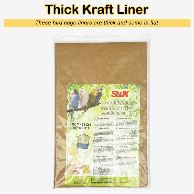 S&X Gravel Paper for Bird Cages 9 1/2 Inches x 15 3/4 Inches - PawsPlanet Australia