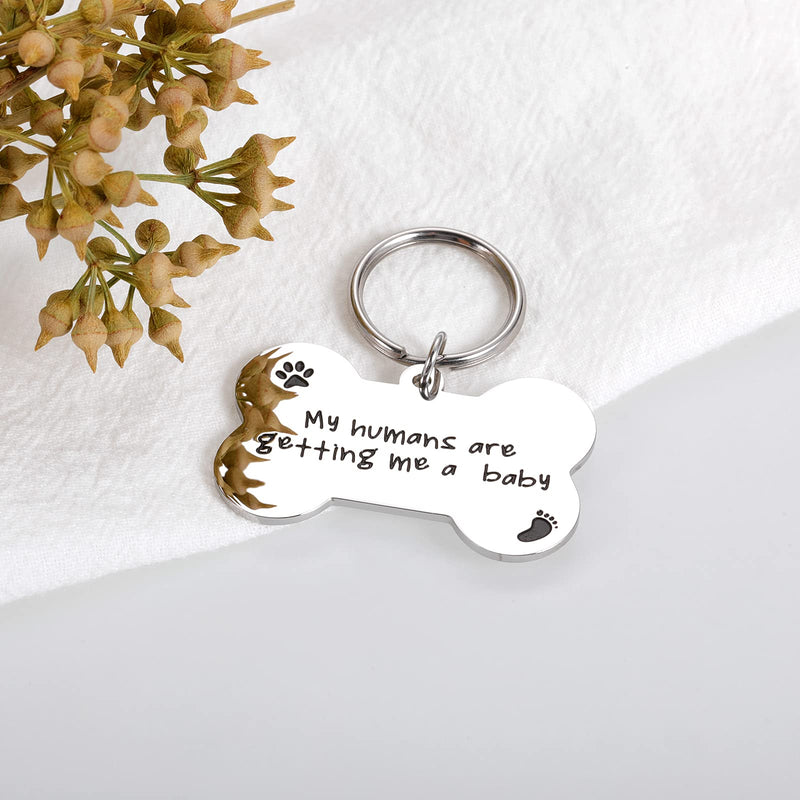 Funny Dog Tags Personalized for Pets Dog Pregnancy Announcement Gifts for Dog Lovers Gender Reveal Gifts for Expecting Dad Mom Parents to Be Gifts My Humans are Getting Me A Baby Announcements Ideas - PawsPlanet Australia