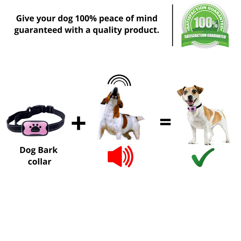 [Australia] - GlobalWay Dog Bark Collar, Humane Anti Barking Collar for Dogs, Rechargeable Vibrating Collar to Stop Barking with Adjustable Vibration Intensities for Small Medium and Large Dogs 