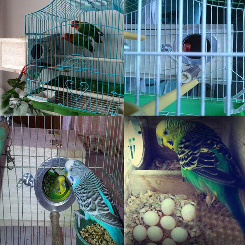 [Australia] - Tfwadmx Parakeet Nesting Box, Bird Nest Breeding Box Cage Wood House for Finch Lovebirds Cockatiel Budgie Conure Parrot, 8'' X 5'' X 5'' 