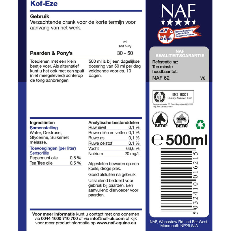 NAF Kof-Eze,Clear,500ml - PawsPlanet Australia