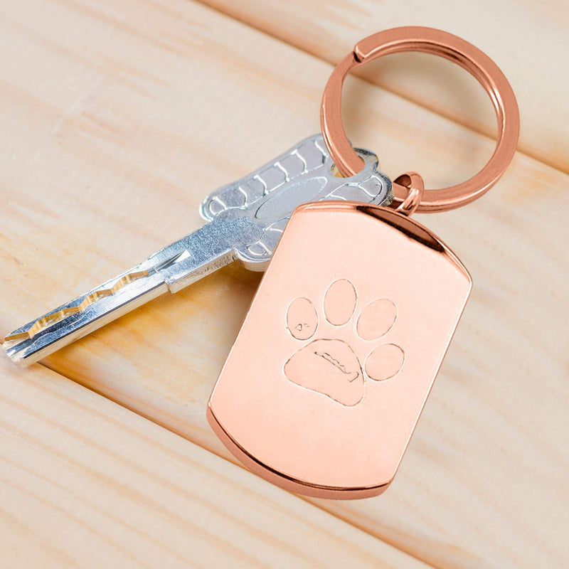 MacAi Cremation Urn Pendant Keychain or Necklace for Ashes Jewelry Paw Print Stainless Steel Keepsake for Cat Dog's Ashes with Filling Kit Gold, Rose or Silver. pink - PawsPlanet Australia