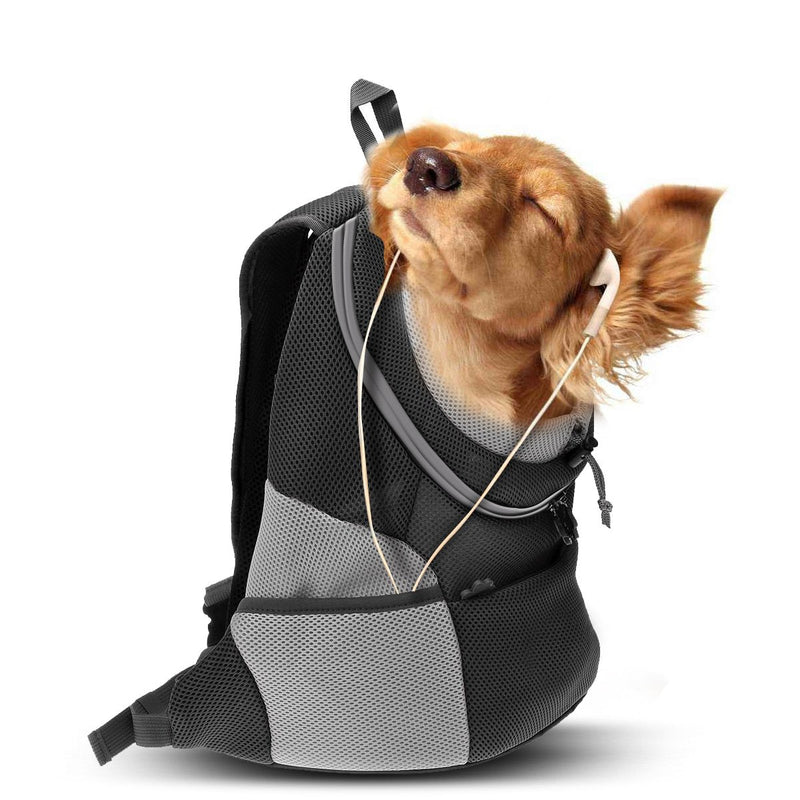 PETCUTE Pet Carrier Backpack Dog Travel Backpack Pet Carrying bag for Small Dogs cats Head Out Design Airline Approved for Bike Hiking Black M - PawsPlanet Australia