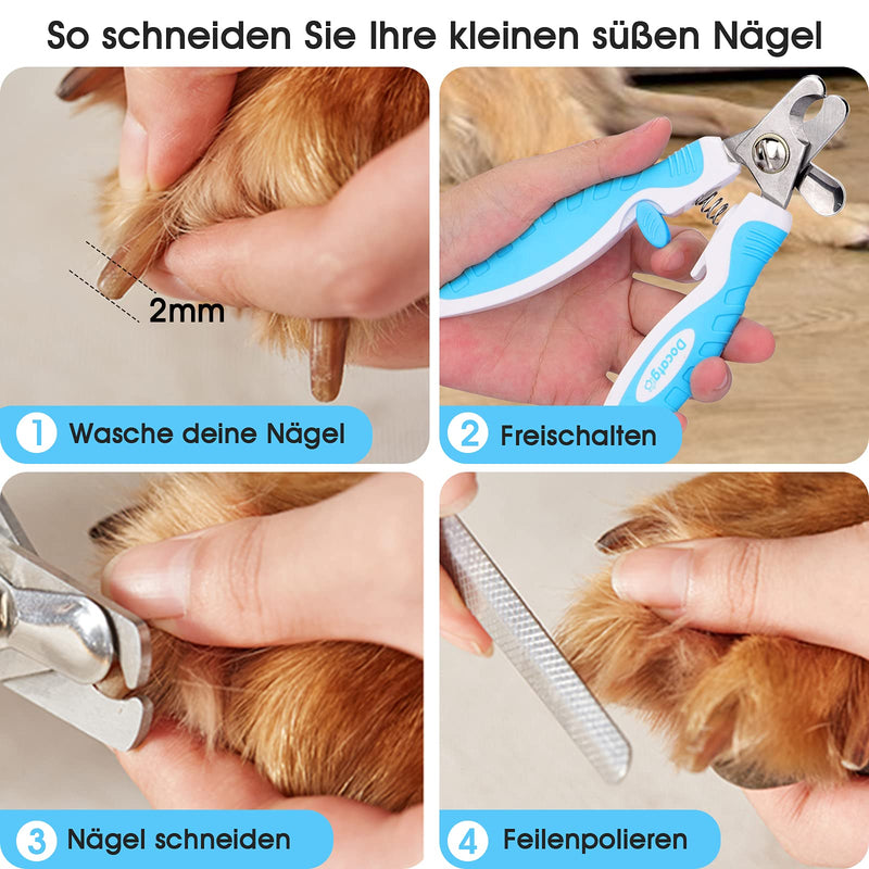 Docatgo Dog Nail Clippers, Cat Nails Clipper Pet Claw Clippers Professional Rabbit Cutters Nail with Safety Guard and Free Nail File, for Large and Small Breeds Animals - PawsPlanet Australia