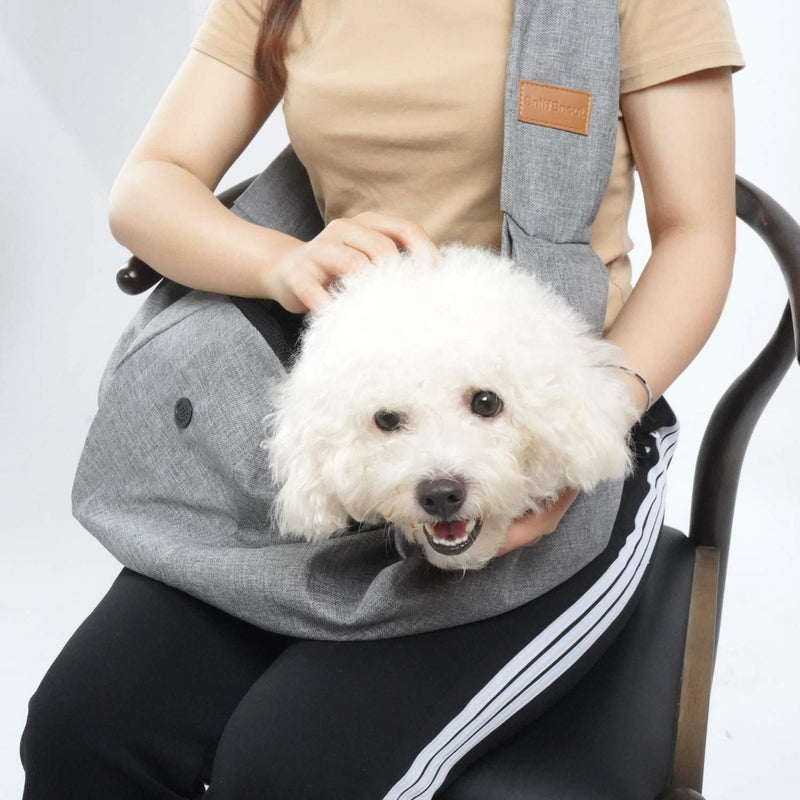 SniffSnout Pet Sling for Small Dogs - Dog Sling Carrier - Sturdy Washable and Comfortable Hands Free Small Dog Carrier with Zipper Pocket Safety Clip - PawsPlanet Australia