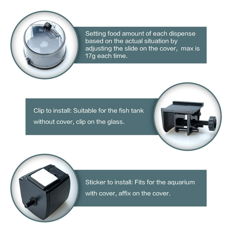 Podazz Aquarium Fish Feeder Vacation Aquarium Automatic Fish Food Dispenser Tank Feeder Timer Auto Feeders for Holiday Vacation Fish Dispenser (AF-2009D) - PawsPlanet Australia