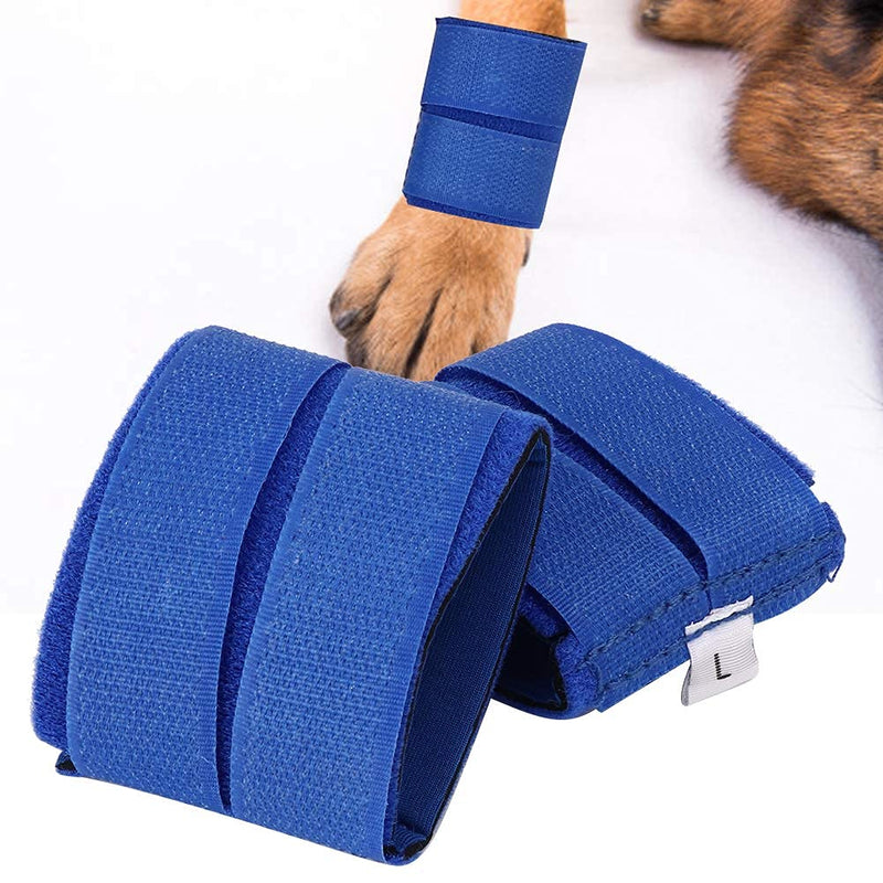 2Pcs Dog Front Leg Braces Canine Paw Compression Wraps Pet Knee Pad Dog Elbow Protector Prevents Injuries Sprains Helps Loss Stability(Blue L) Blue L - PawsPlanet Australia