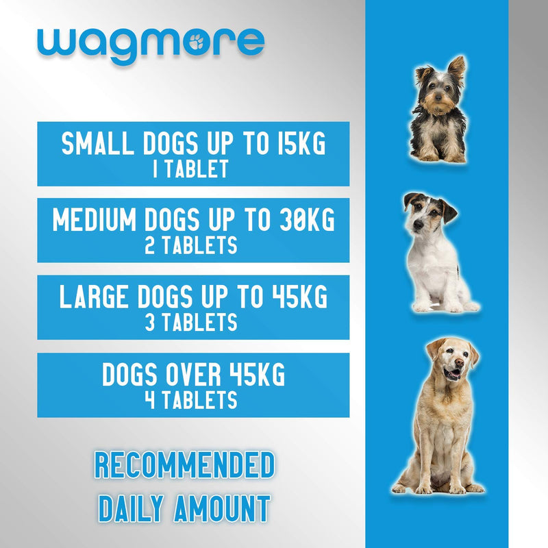 wagmore Dog Hip & Joint Supplement | Dog Pain Relief Anti Inflammatory | Aids Joint, Hip & Leg Mobility | 120 Tablets - PawsPlanet Australia