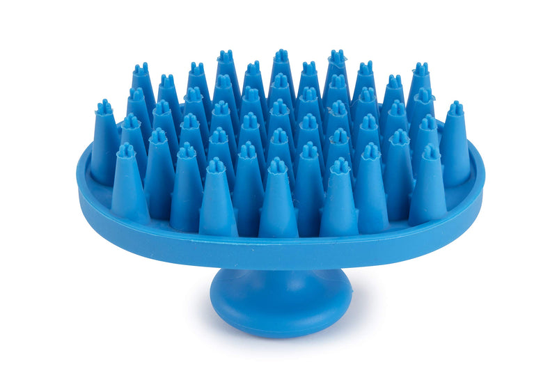 [Australia] - Dexas Popware for Pets BrushBuster Silicone Dog Grooming Brush Pro Blue 