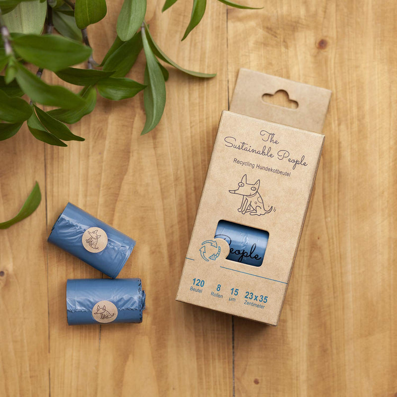 The Sustainable People TSP recycling dog waste bags - resource-saving made from at least 80% post-consumer recyclate (PE) - large, strong (15 µm), leak-proof - PawsPlanet Australia