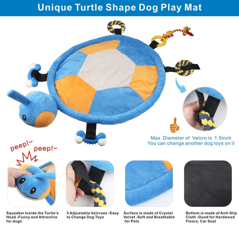 [Australia] - Idepet Dog Bed Mat,Puppy Toy Mat with Multiple Dog Puzzle Interactive Toy Dog Play Mat for Small Medium Dog Cat,20” x 23” (Dog Play Mat) 