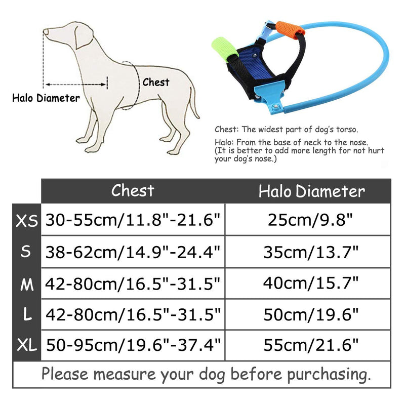 S-Lifeeling Blind Dog Guide Harness Protective Vest Halo Guide for Dogs Cataracts Eye Injury Lose Vision Lose Sight Prevent Collision Bump XS - PawsPlanet Australia