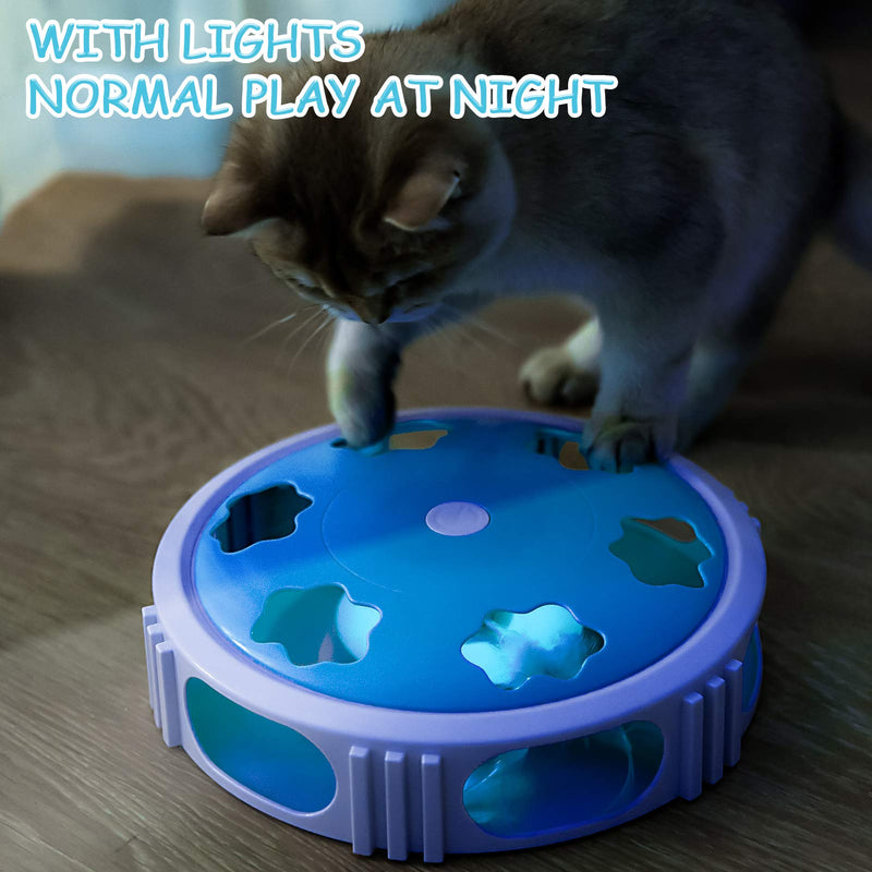 Dreamon Interactive Toys for Cats Automatic Feather Indoor Cat Toys with Lights, Electronic Pet Presents Toy for Kitten - PawsPlanet Australia