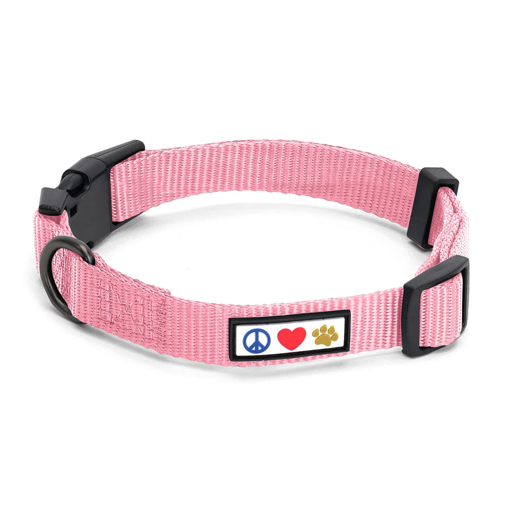 PAWTITAS dog collar for small dogs | Basic dog collar ideal for dogs of small breeds Cherry Blossom Pink Dog Collar Small (S) S (Pack of 1) Pink Millennial ✅ Solid - PawsPlanet Australia