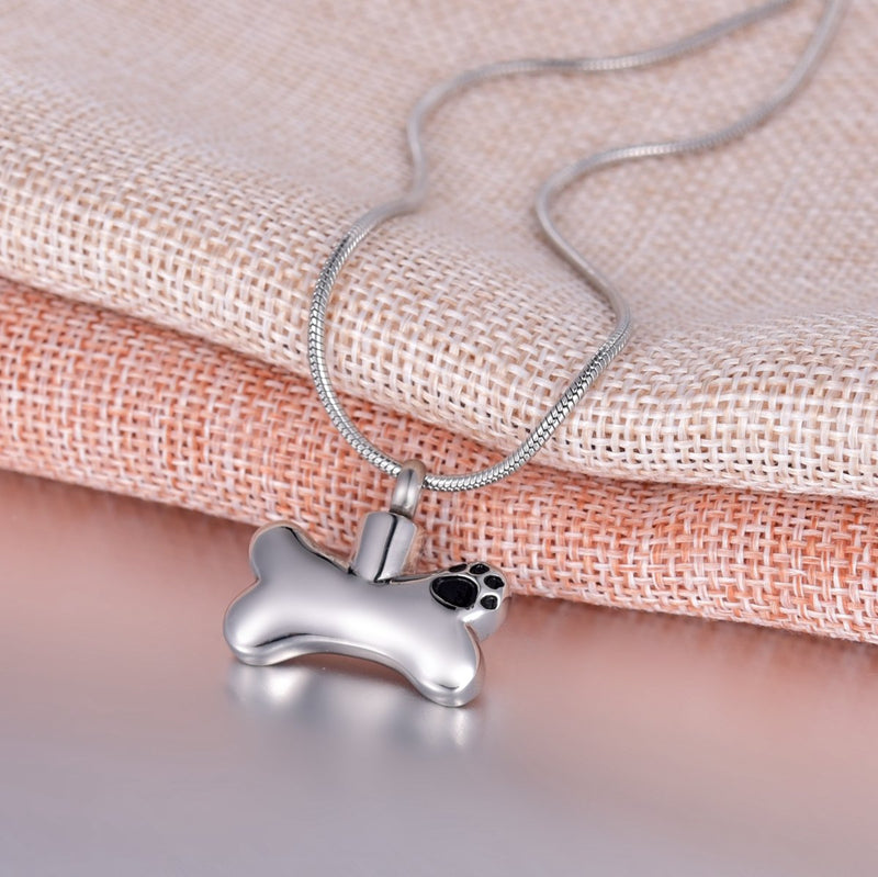 [Australia] - COCO Park Engraving Dog Paw Bone Pet Cremation Necklace Memorial Ashes Keepsake Urn Pendant Jewelry 