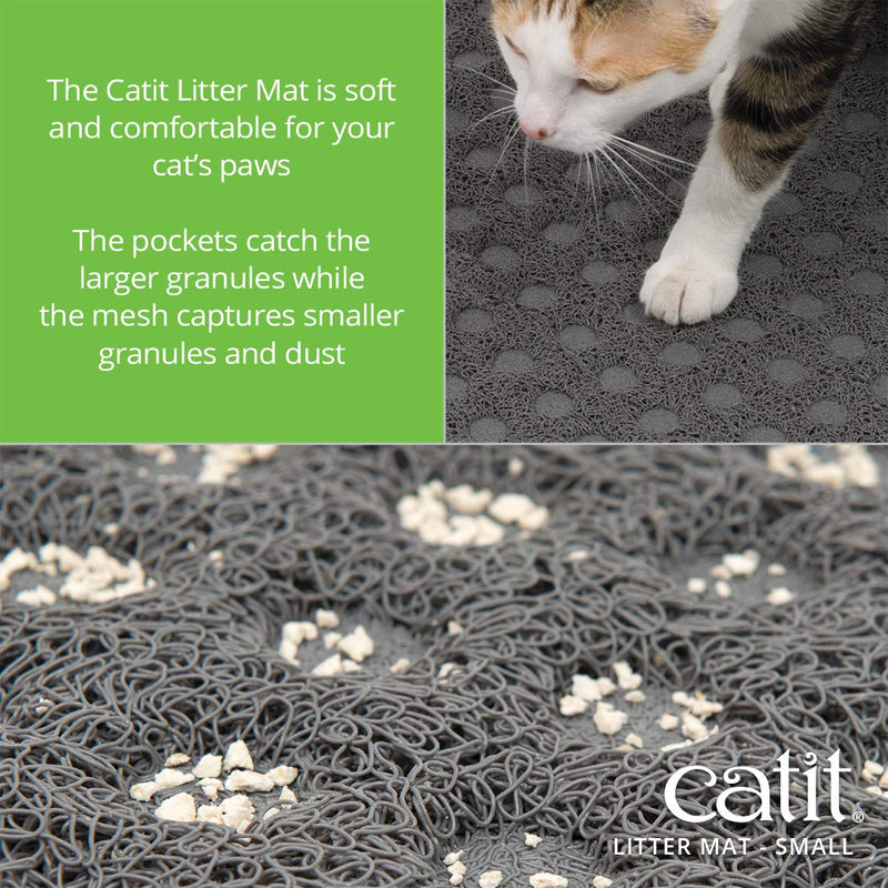 Catit Cat Litter Mat, Rectangle, Small, Grey, 44365 - PawsPlanet Australia